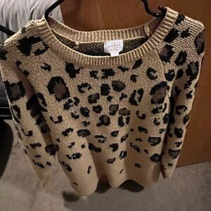 Isabel Maternity by Ingrid & Isabel Leopard Print Sweater - Tan and Black